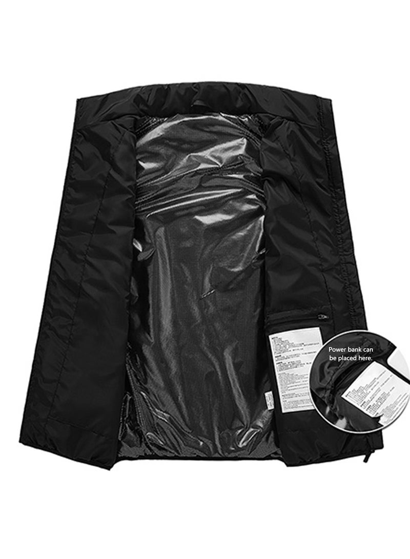 Outdoor Heating Vest USB Charge Heated Coat Electric Heating Vest Carbon Fiber Heating Clothes for Women and Men Red  - Image 4