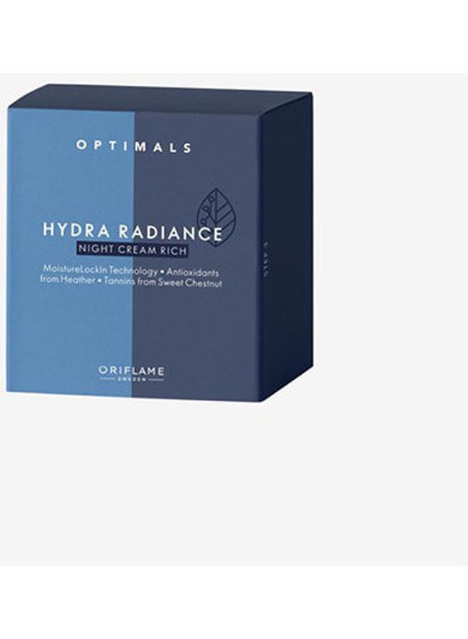 Oriflame Optimals Hydra Radiance Night Cream Rish Blue 50ml - Image 2
