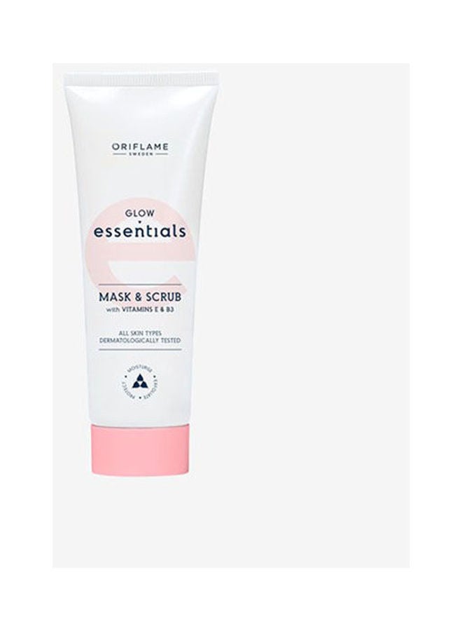 Glow Essentials Mask - Scrub With Vitamins E - B White 75ml