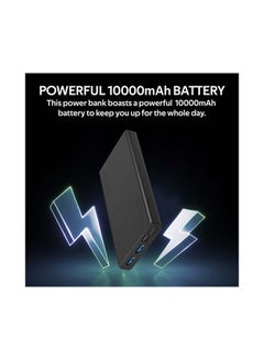 PROMATE 10000 mAh 10000mAh Compact Smart Charging Power Bank with Dual USB Output Black  - Image 2