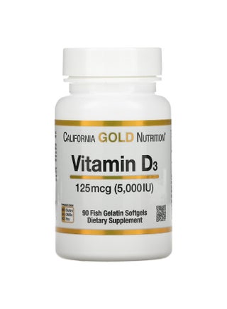 Vitamin D3 125 Mcg Dietary Supplement - 90 Softgels (5,000 Iu) - v1646913753/N29519082A_1