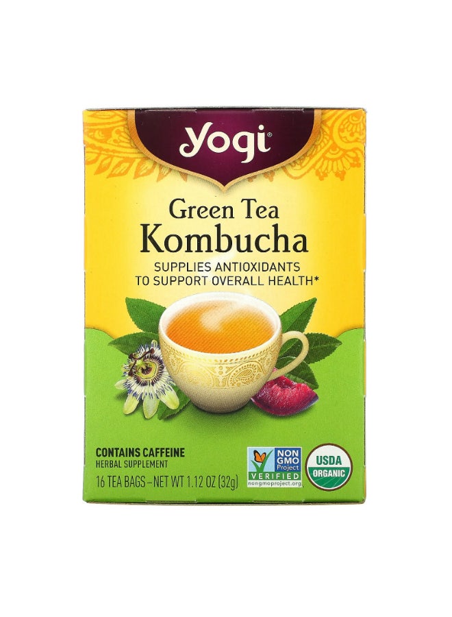 Kombucha Green Tea Bags, 16 Count - v1646913754/N29378459A_1