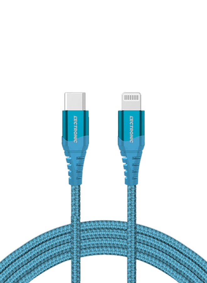 ليكترونيك - MFI Lightning To Type-C - PD Fast Charging Cable Sierra Blue - Image 1