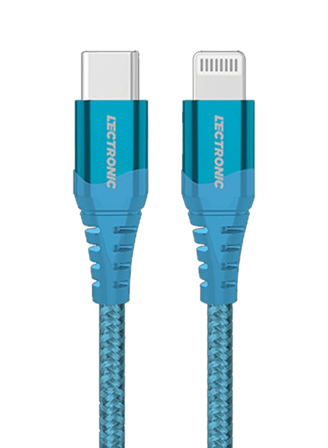 ليكترونيك - MFI Lightning To Type-C - PD Fast Charging Cable Sierra Blue - Image 1
