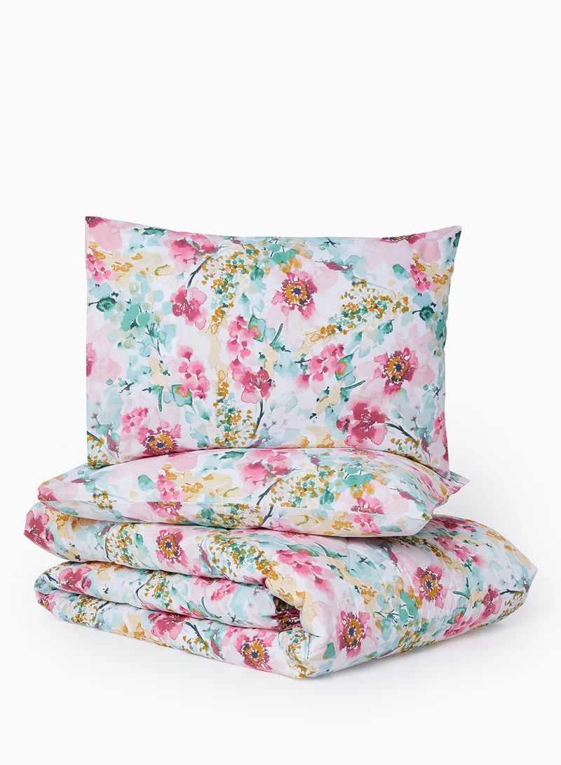 Noon East Comforter Set With Pillow Cover - For King/Super King Size Mattress - 100% Cotton Stella Percale - Sleep Well Lightweight And Warm Bed Linen -