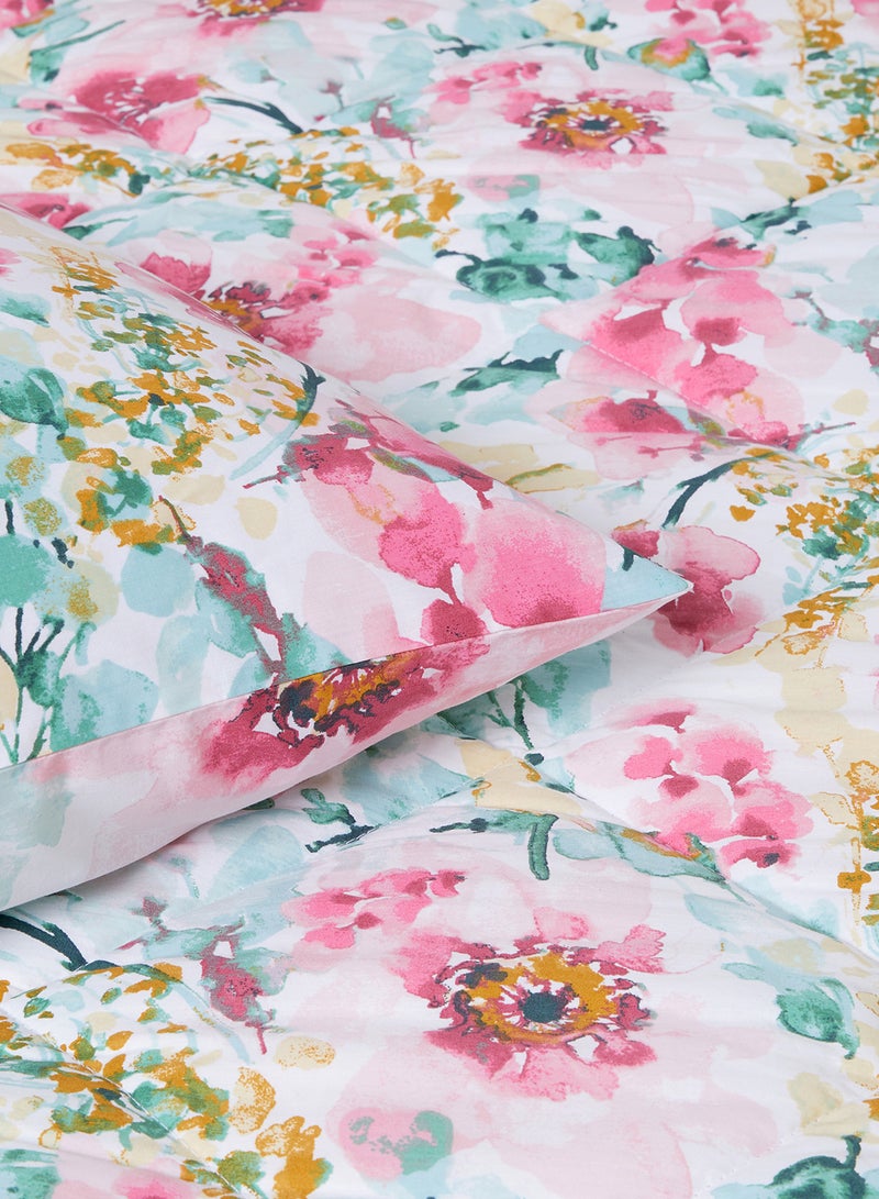 Noon East Comforter Set With Pillow Cover - For King/Super King Size Mattress - 100% Cotton Stella Percale - Sleep Well Lightweight And Warm Bed Linen - Pink 3.0meter  - Image 3