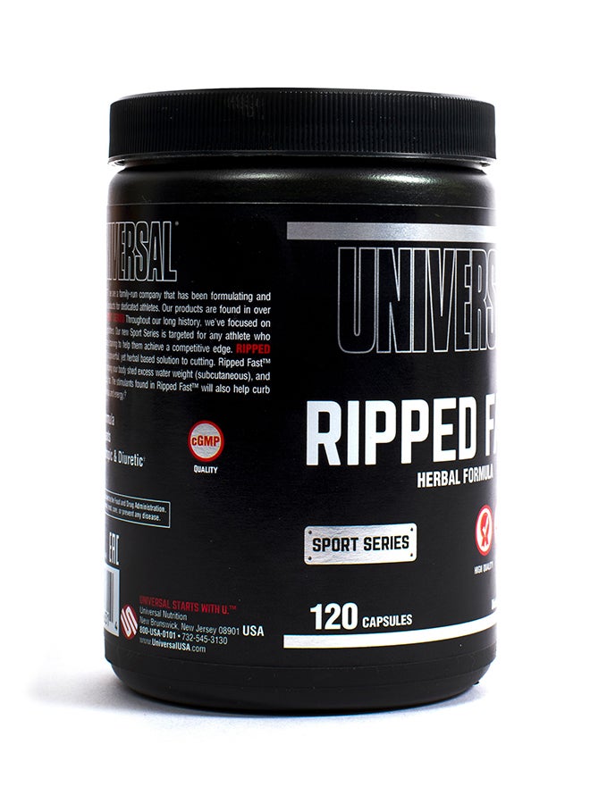 UNIVERSAL NUTRITION - Ripped Fast Diatery Supplement -120 Capsules - Image 1