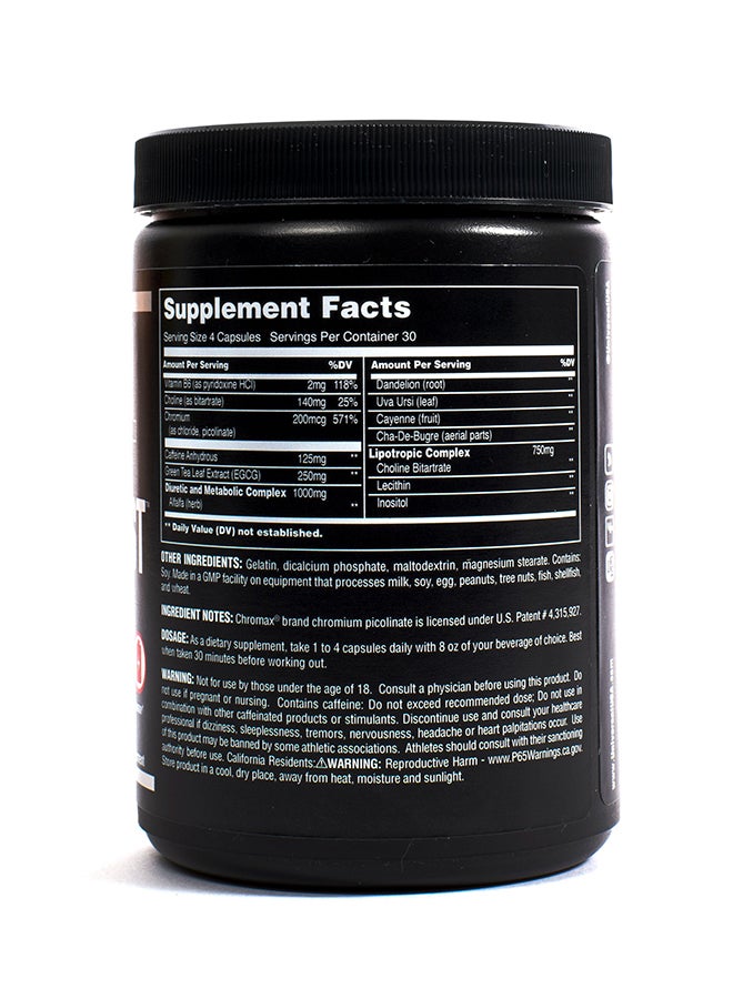 UNIVERSAL NUTRITION - Ripped Fast Diatery Supplement -120 Capsules - Image 1