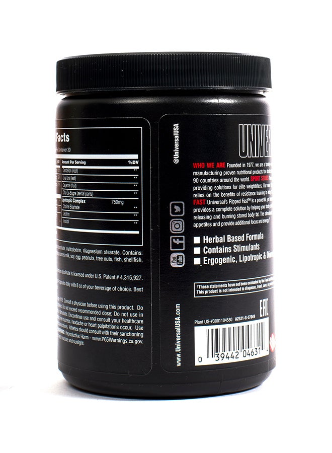 UNIVERSAL NUTRITION - Ripped Fast Diatery Supplement -120 Capsules - Image 1