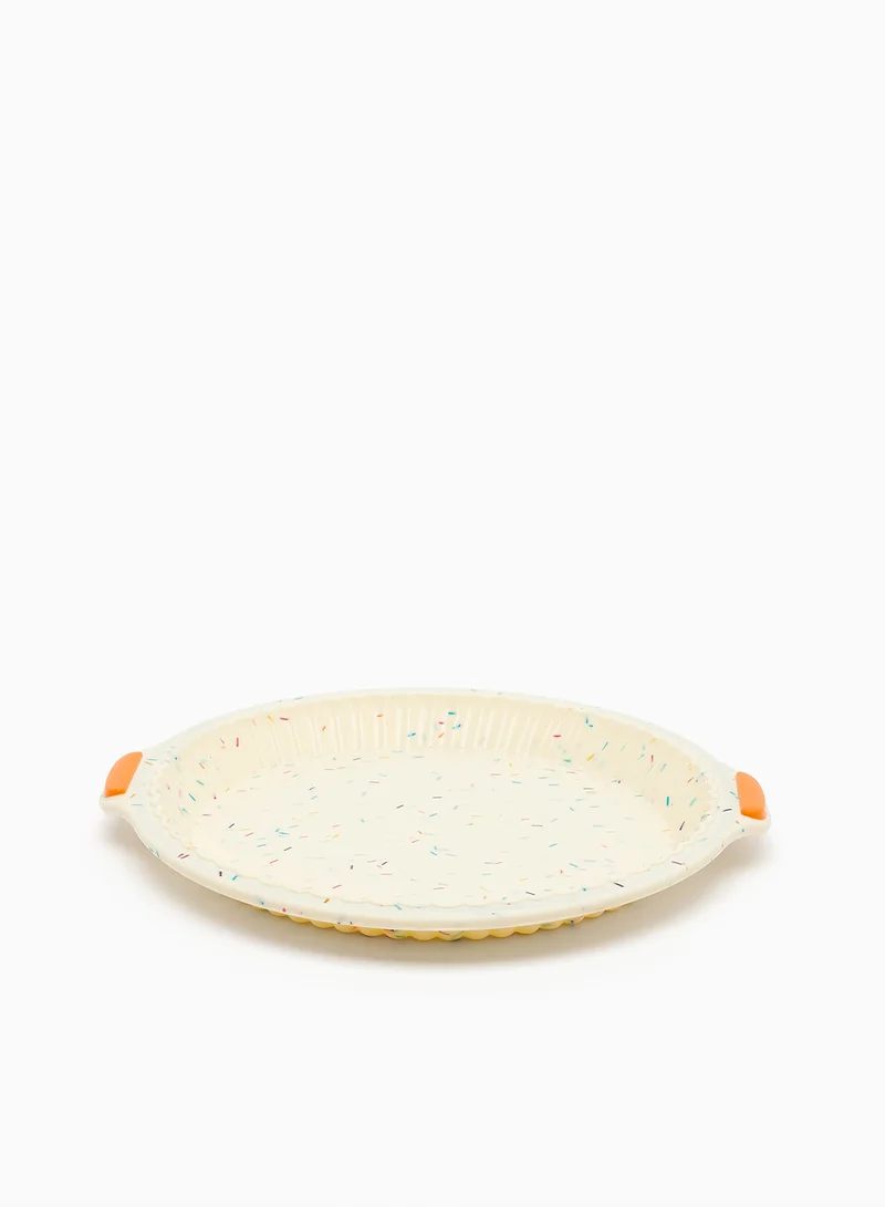 Noon East Oven Pan - Made Of Silicone - Pie 31 Cm - Baking Pan - Oven Trays - Cake Tray - Oven Pan - Cream/Sprinkles Cream/Sparkle Pie 31 cm