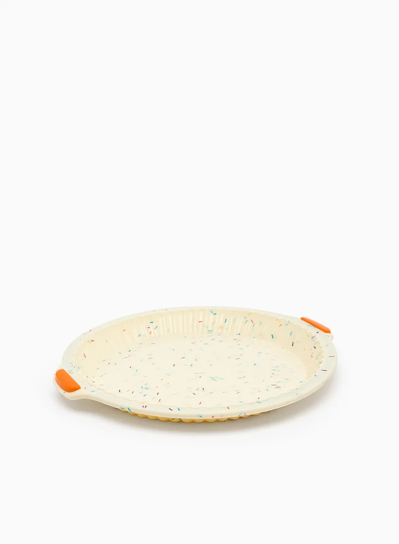 Noon East Oven Pan - Made Of Silicone - Pie 31 Cm - Baking Pan - Oven Trays - Cake Tray - Oven Pan - Cream/Sprinkles Cream/Sparkle Pie 31 cm
