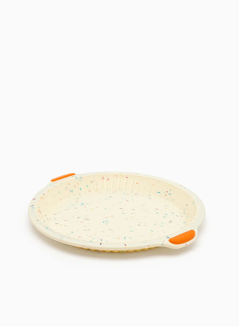 Noon East Oven Pan - Made Of Silicone - Pie 31 Cm - Baking Pan - Oven Trays - Cake Tray - Oven Pan - Cream/Sprinkles Cream/Sparkle Pie 31 cm
