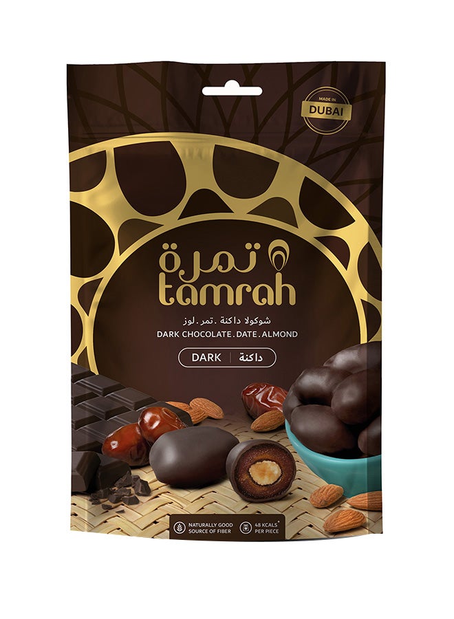 تمرة تمر مغطى بشوكولا داكنة مع لوز 100جرام - Image 1