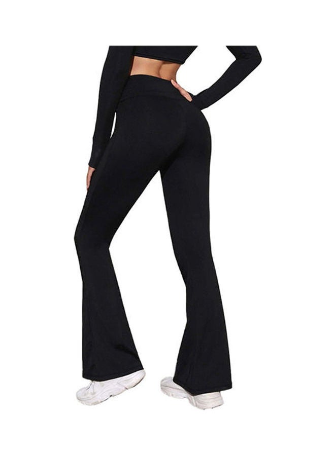 Nileton - High Waist Sportswear Leggings Pants Wide Leg Black - Image 1