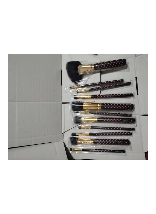 RMSHE 11-Piece Dotted Makeup Brushes Set Pink - Image 4