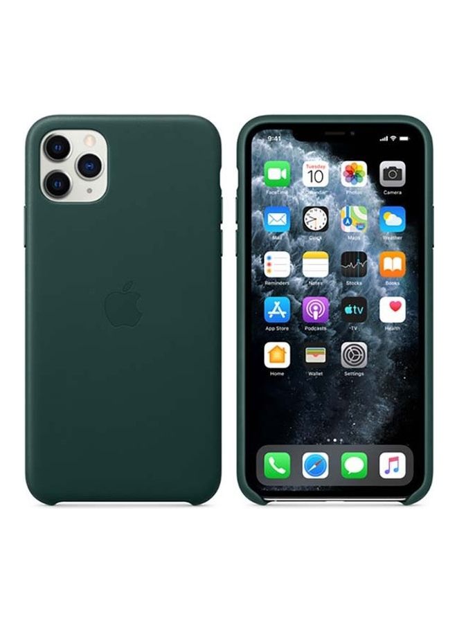 Apple iPhone 11 Pro Max Leather Case - Forest Green - Image 3