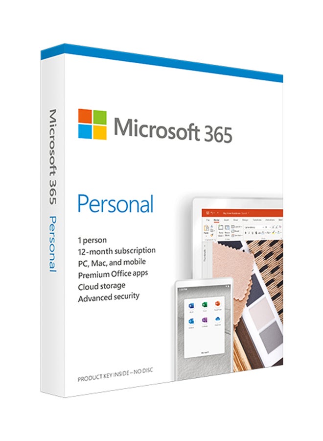 Microsoft - 365 Personal - For PC, Mac, iOS And Android, English Subscription, Middle East Version, 1 Year License For 1 User Multicolour - Image 1
