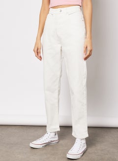 Sivvi x GenM High Waist Mom Jeans White  - Image 1