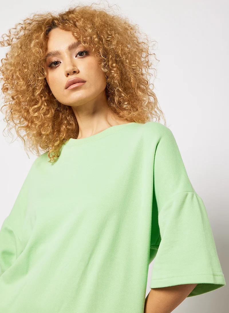 Sivvi x GenM Relaxed Fit Jersey Dress Green
