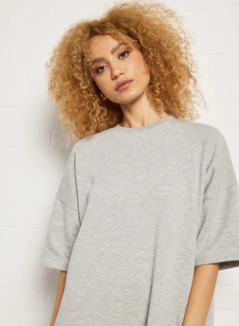سيفي × جين أم Relaxed Fit Jersey Dress Grey
