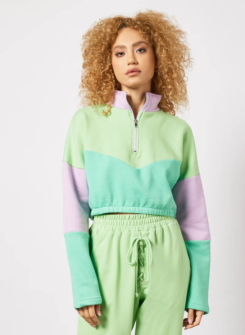 Sivvi x GenM Colorblock Half Zip Sweatshirt