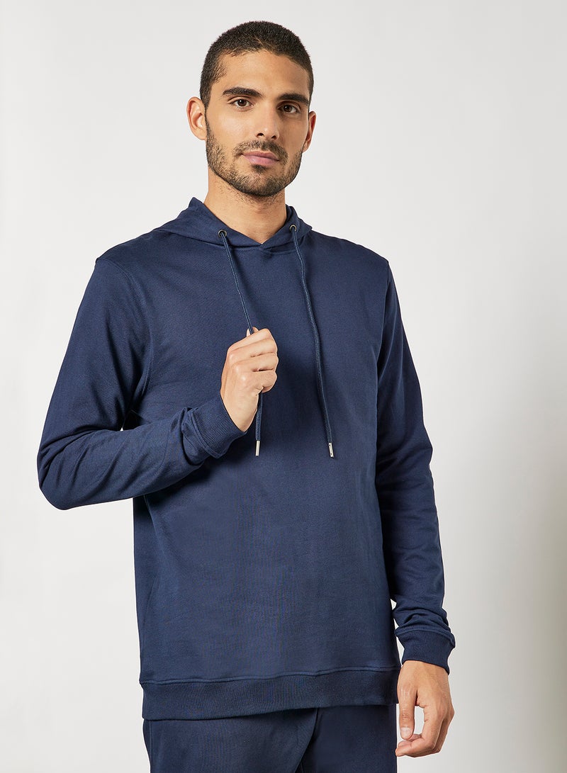 Bread and Boxers Basic Organic Cotton Hoodie Navy Blue  - Image 1