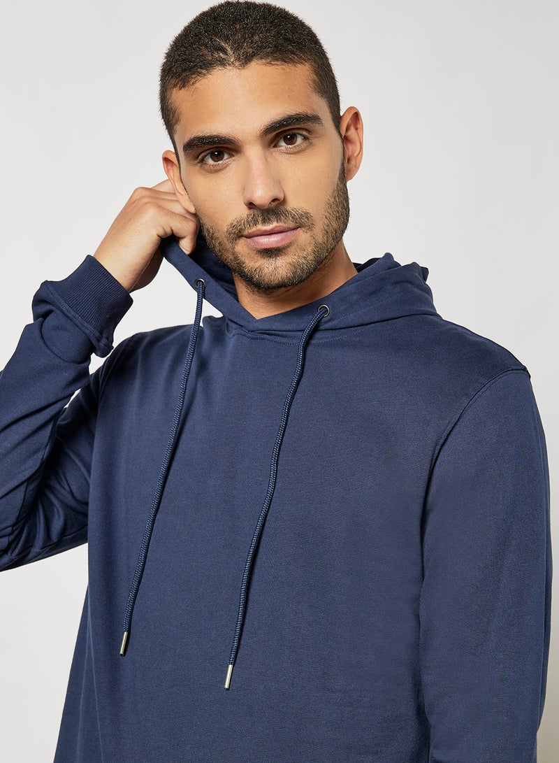 Bread and Boxers Basic Organic Cotton Hoodie Navy Blue  - Image 4