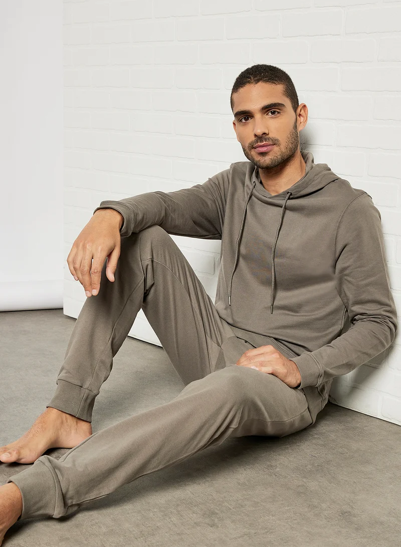 بريد اند بوكسرز هودي أساسي من القطن العضوي Mole Grey