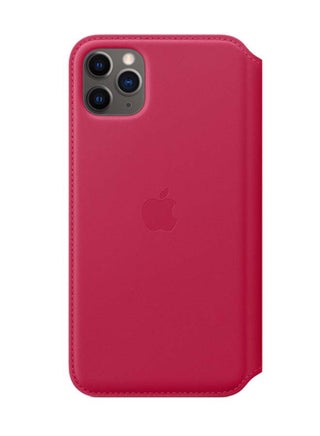 iPhone 11 Pro Max Leather Folio Raspberry - v1646982080/N52879420A_1