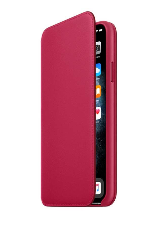 Apple - iPhone 11 Pro Max Leather Folio Raspberry - Image 1