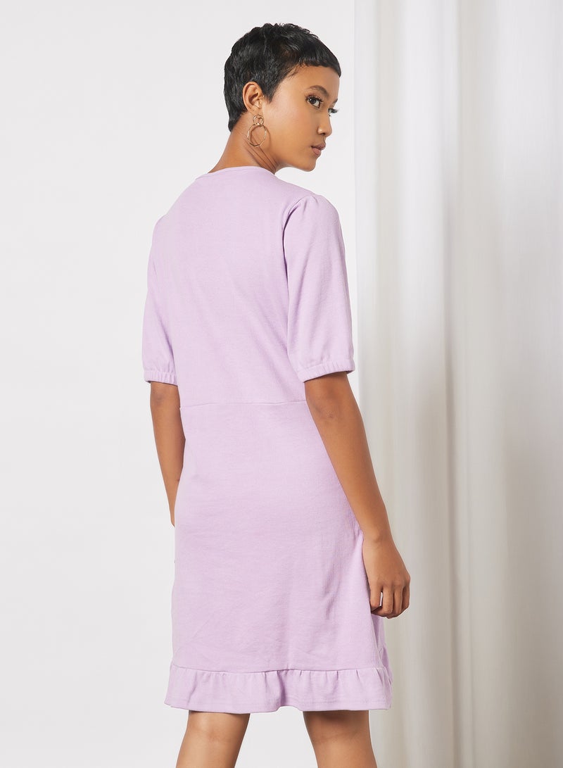 Sivvi x GenM - Ruched Mini Dress Purple - Image 1