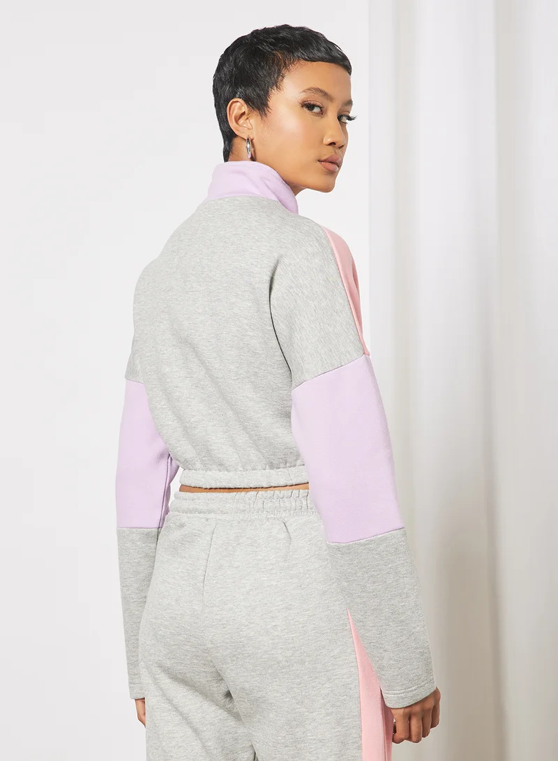 Sivvi x GenM Colourblock Cropped Sweatshirt