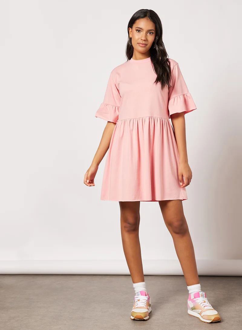Sivvi x D'Atelier Flared Sleeve Dress Pink