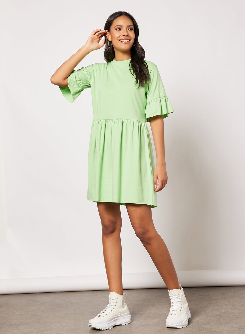 Sivvi x D'Atelier - Flared Sleeve Dress Green - Image 1