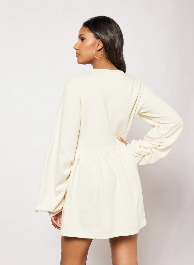 Sivvi x D'Atelier Balloon Sleeve Sweater Dress