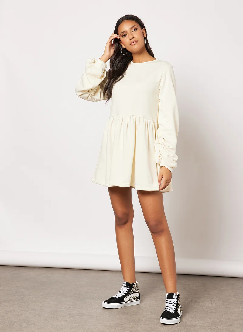 سيفي x دي‘اتيلير Cream Babydoll Dress بيج