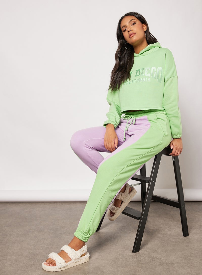 Cropped Hoodie Green