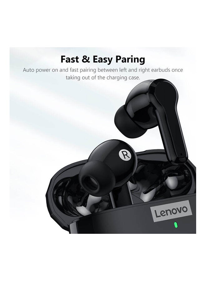 Lenovo - LP1S Upgrade TWS Bluetooth 5.0 Earbuds Wireless Earphone HIFI Stereo Bass ANC Noise Reduction IPX4 Waterproof Headphones Sports Gaming Headsets with Mic Black - Image 1