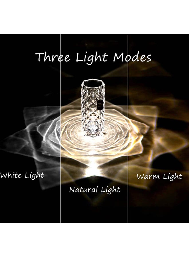 شاربدو مصباح طاولة بتحكم باللمس شفاف 9x9x22.5سم - Image 2