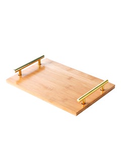 Shuer Modern Metal Handle Multi-Purpose Tray Multicolour 30x19.8x3.8cm  - Image 1