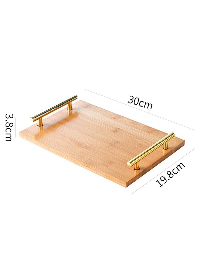 Shuer - Modern Metal Handle Multi-Purpose Tray Multicolour 30x19.8x3.8cm - Image 1