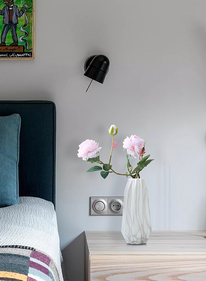 Shuer Creative Ceramic Flower Vase White 12.5x12x26cm - Image 5