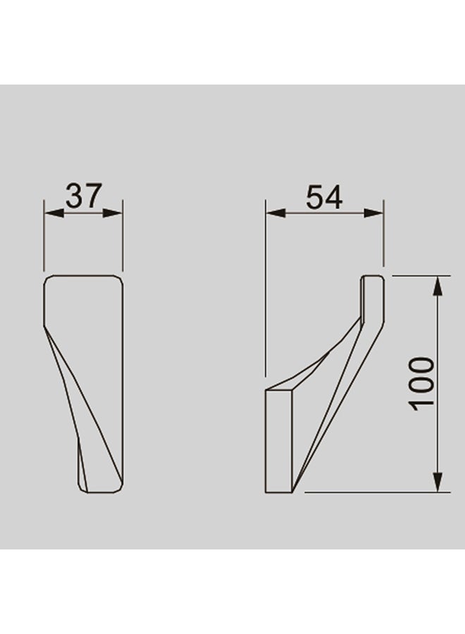Generic - Clothes Hook Black 10x5.4x3.7cm - Image 1