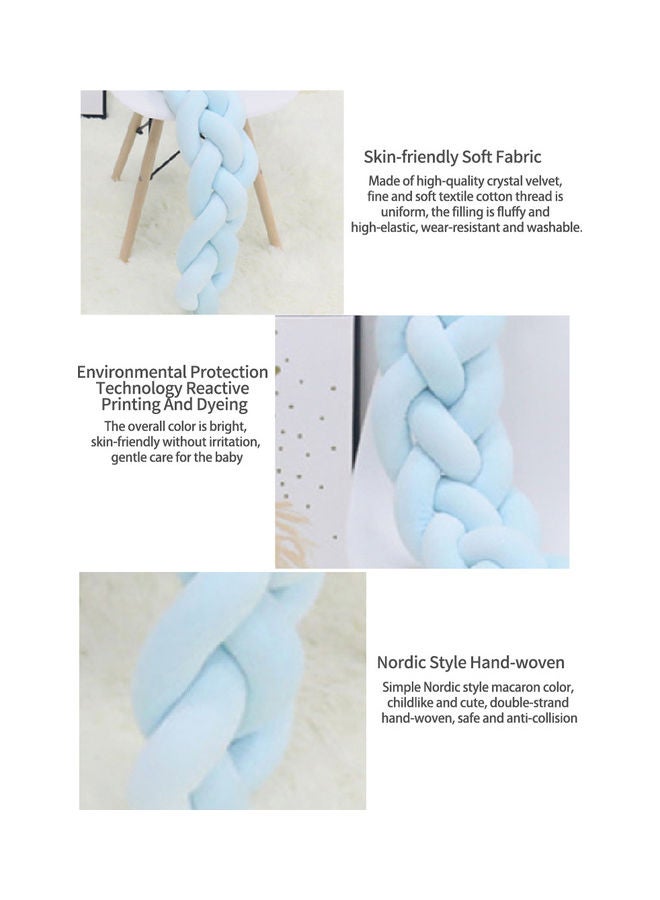 Kidle Twist Weaving 4 Strands Of Woven Strips Knotted Baby Anti-Collision Bed Surround  - Image 5