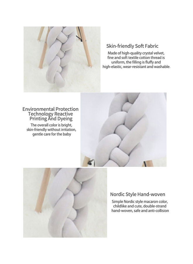 Kidle Twist Weaving 4 Strands Of Woven Strips Knotted Baby Anti-Collision Bed Surround - Image 5