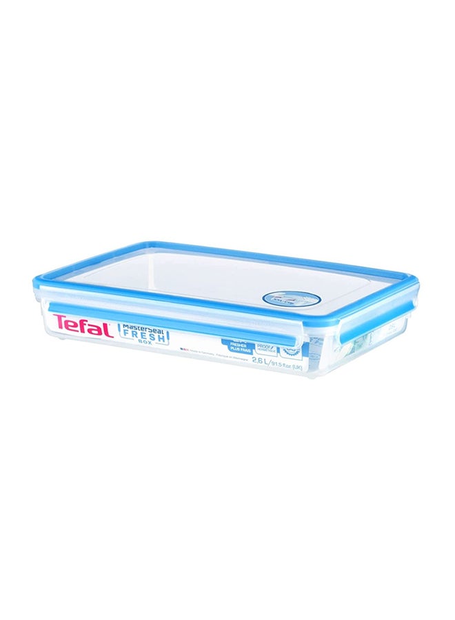 Tefal - Masterseal Fresh Rectangle Food Container Clear 2.6Liters - Image 1