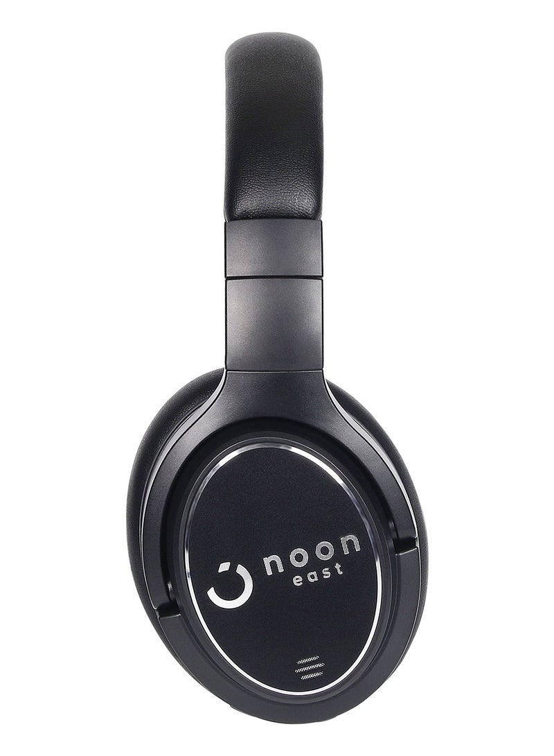 Noon East - Hush Over Ear Wireless Bluetooth Headphone - With BT 5.0, Active Noise Cancelling (ANC) Earbuds And Mic Black - Image 1