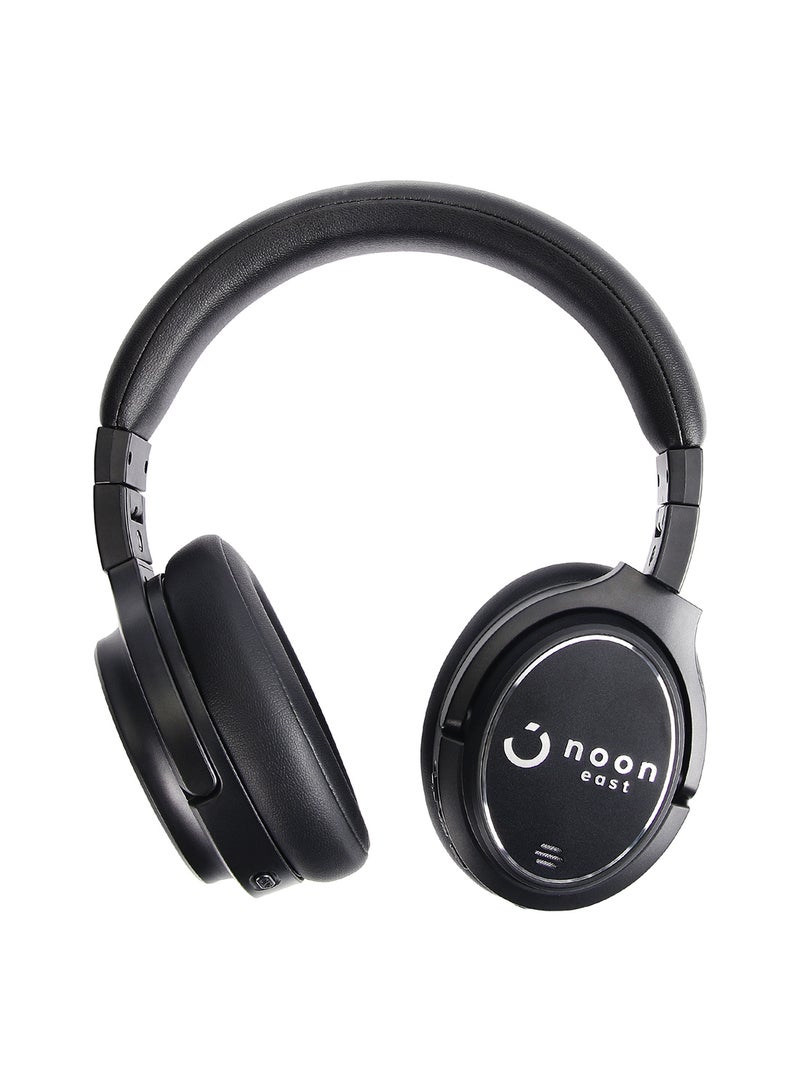Noon East - Hush Over Ear Wireless Bluetooth Headphone - With BT 5.0, Active Noise Cancelling (ANC) Earbuds And Mic Black - Image 1