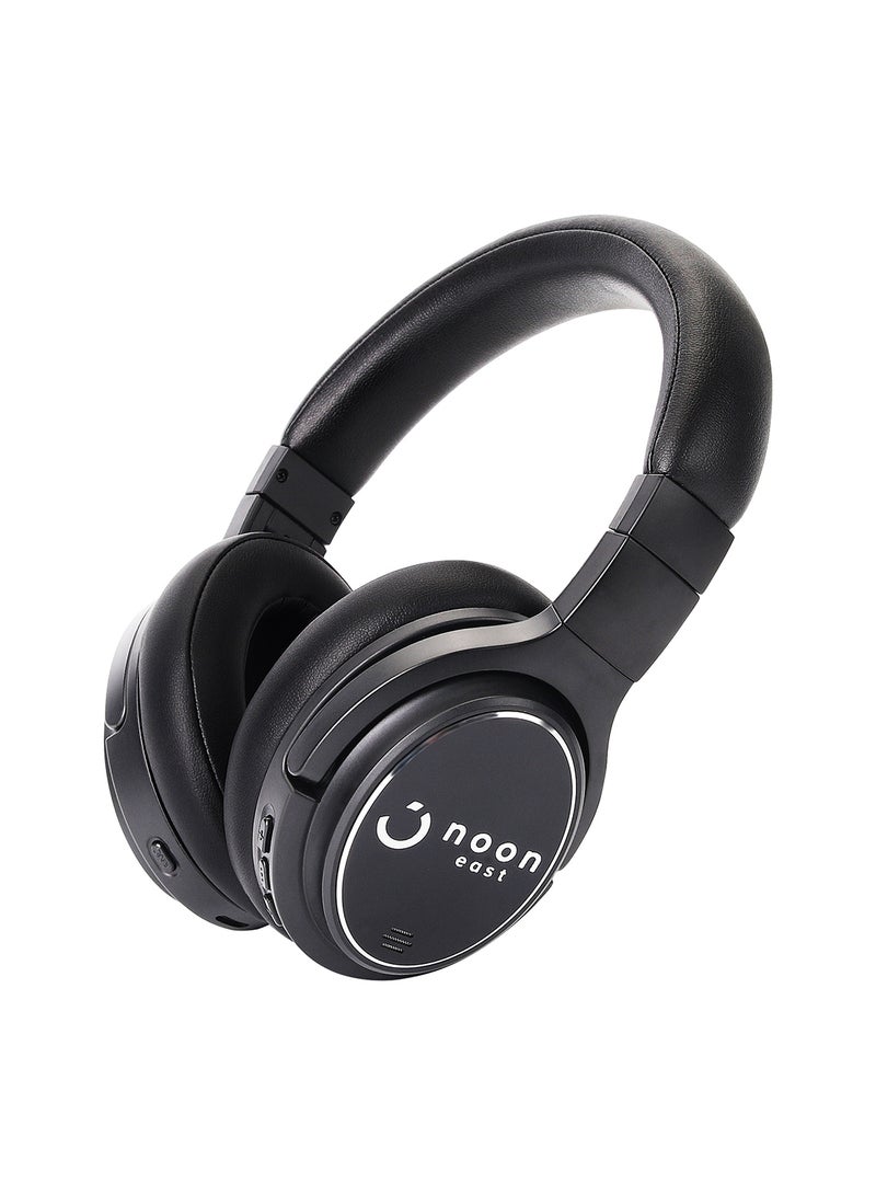 Noon East - Hush Over Ear Wireless Bluetooth Headphone - With BT 5.0, Active Noise Cancelling (ANC) Earbuds And Mic Black - Image 1