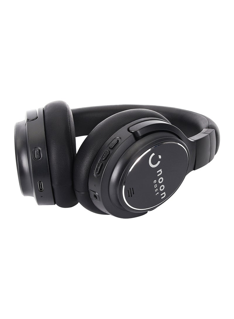 Noon East - Hush Over Ear Wireless Bluetooth Headphone - With BT 5.0, Active Noise Cancelling (ANC) Earbuds And Mic Black - Image 1